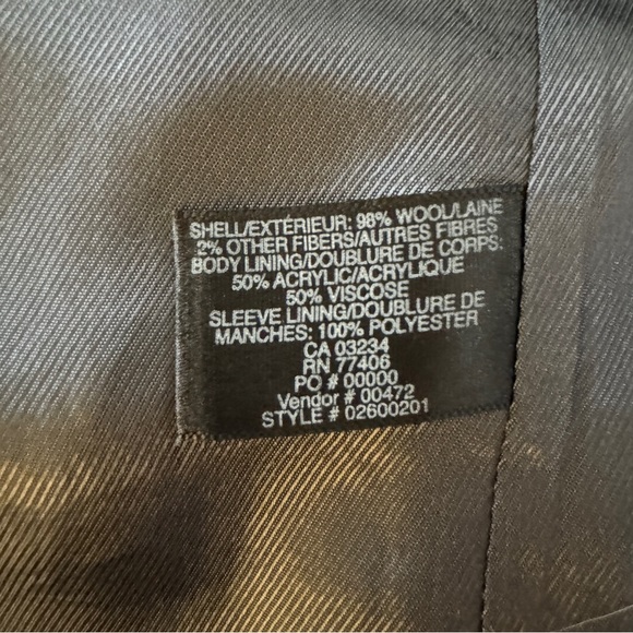 Vintage Club Monaco Herringbone Wool Trench Coat - Picture 9 of 9